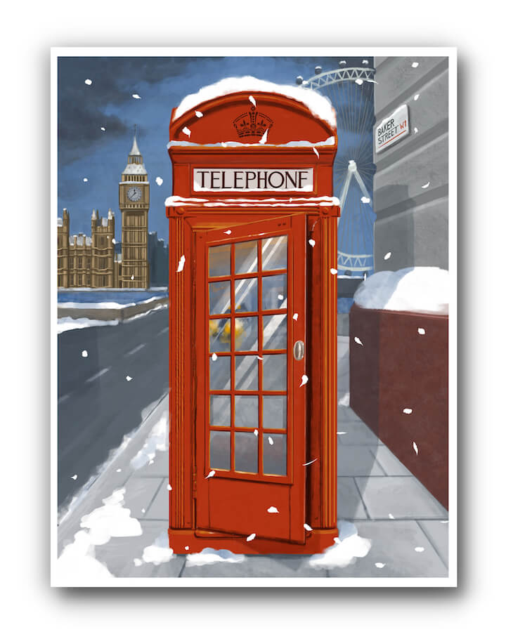 London Snow Poster