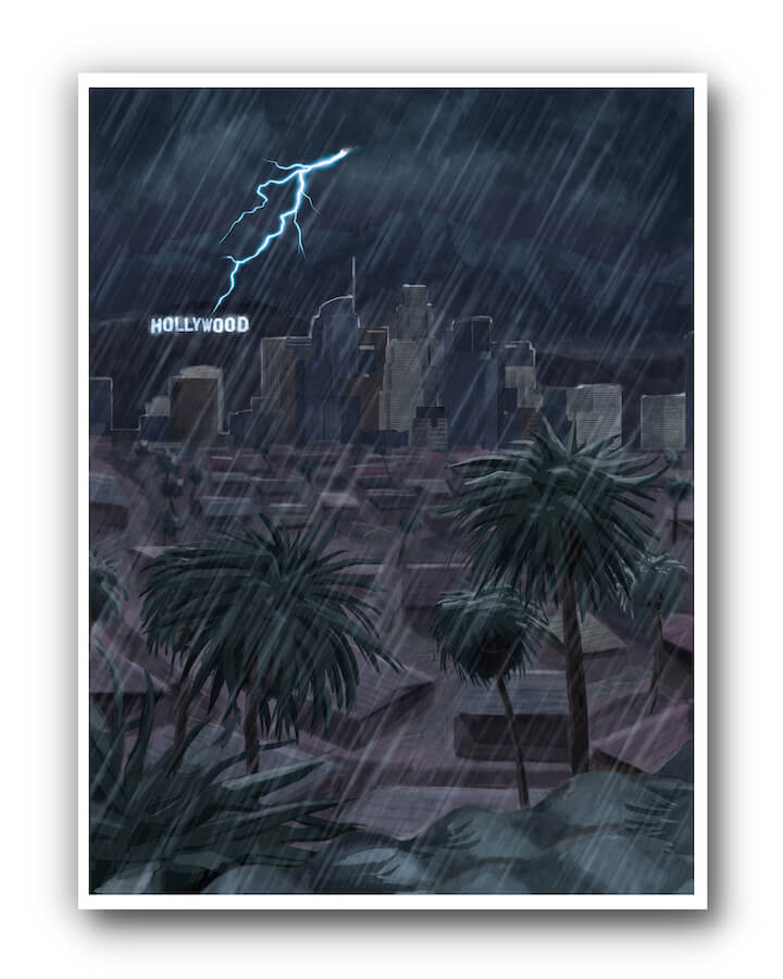 Los Angeles Storm Poster