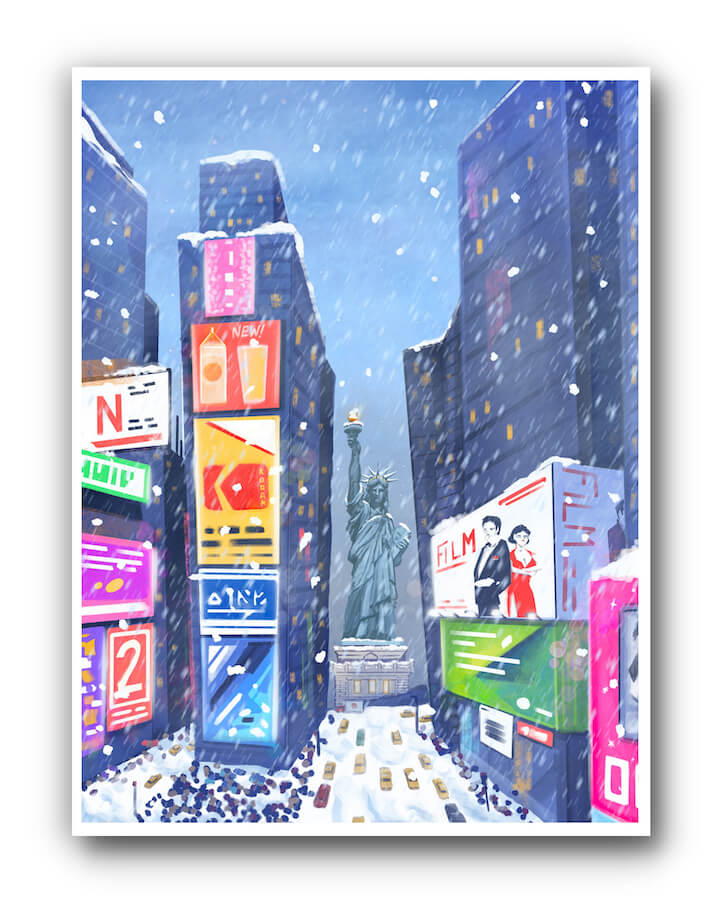 New York Snow Poster