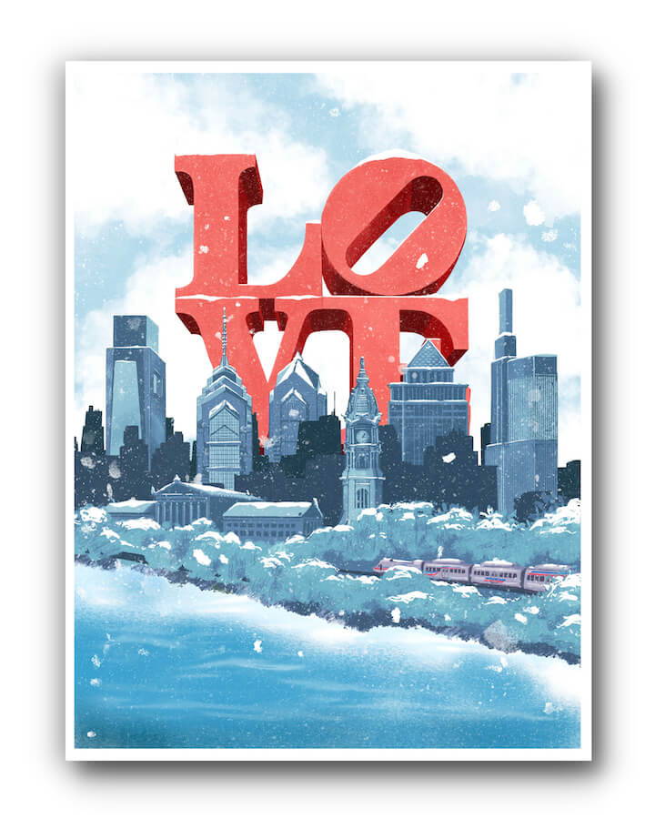 Philadelphia Snow Poster